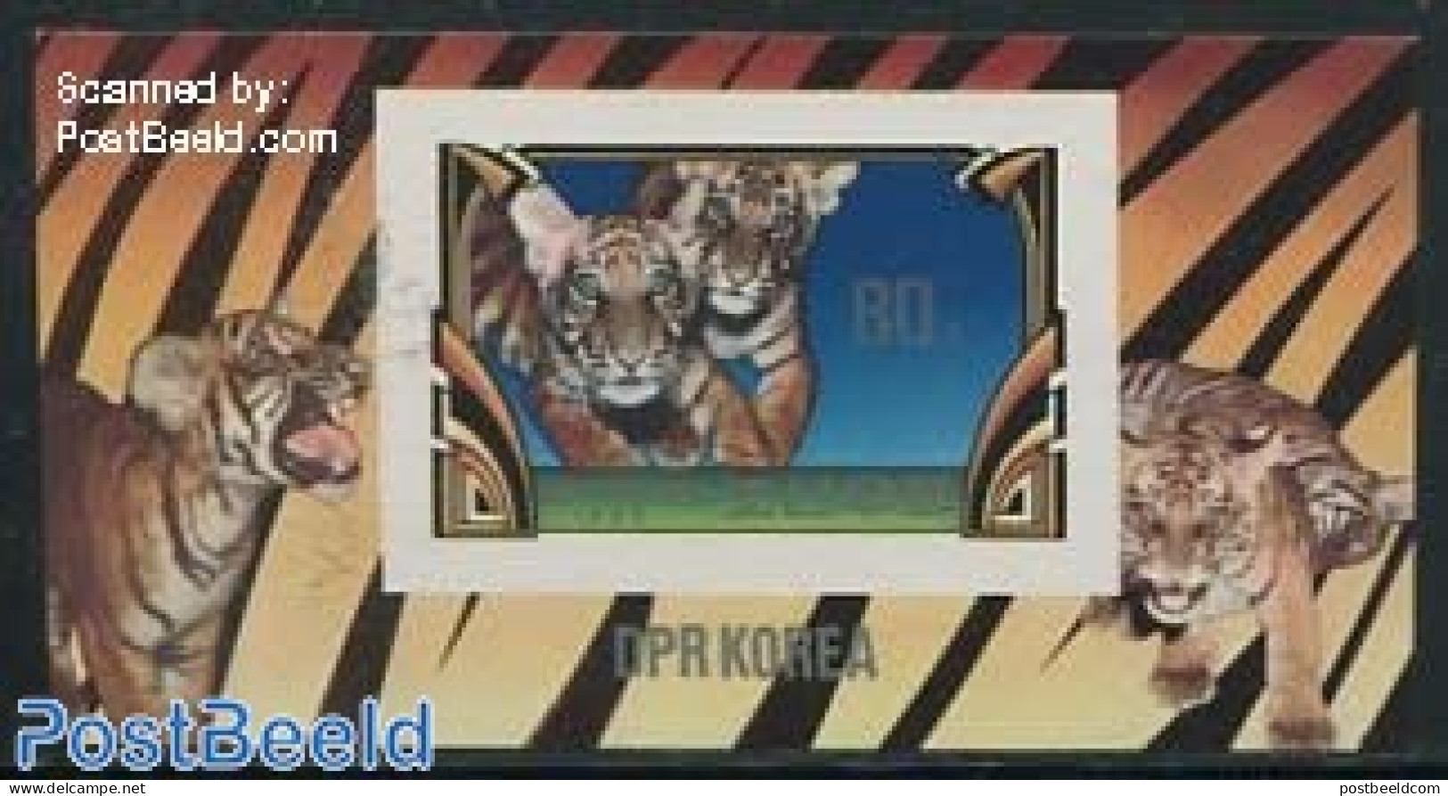 Korea, North 1982 Tigers S/s, Imperforated, Mint NH, Nature - Cat Family - Korea (Noord)