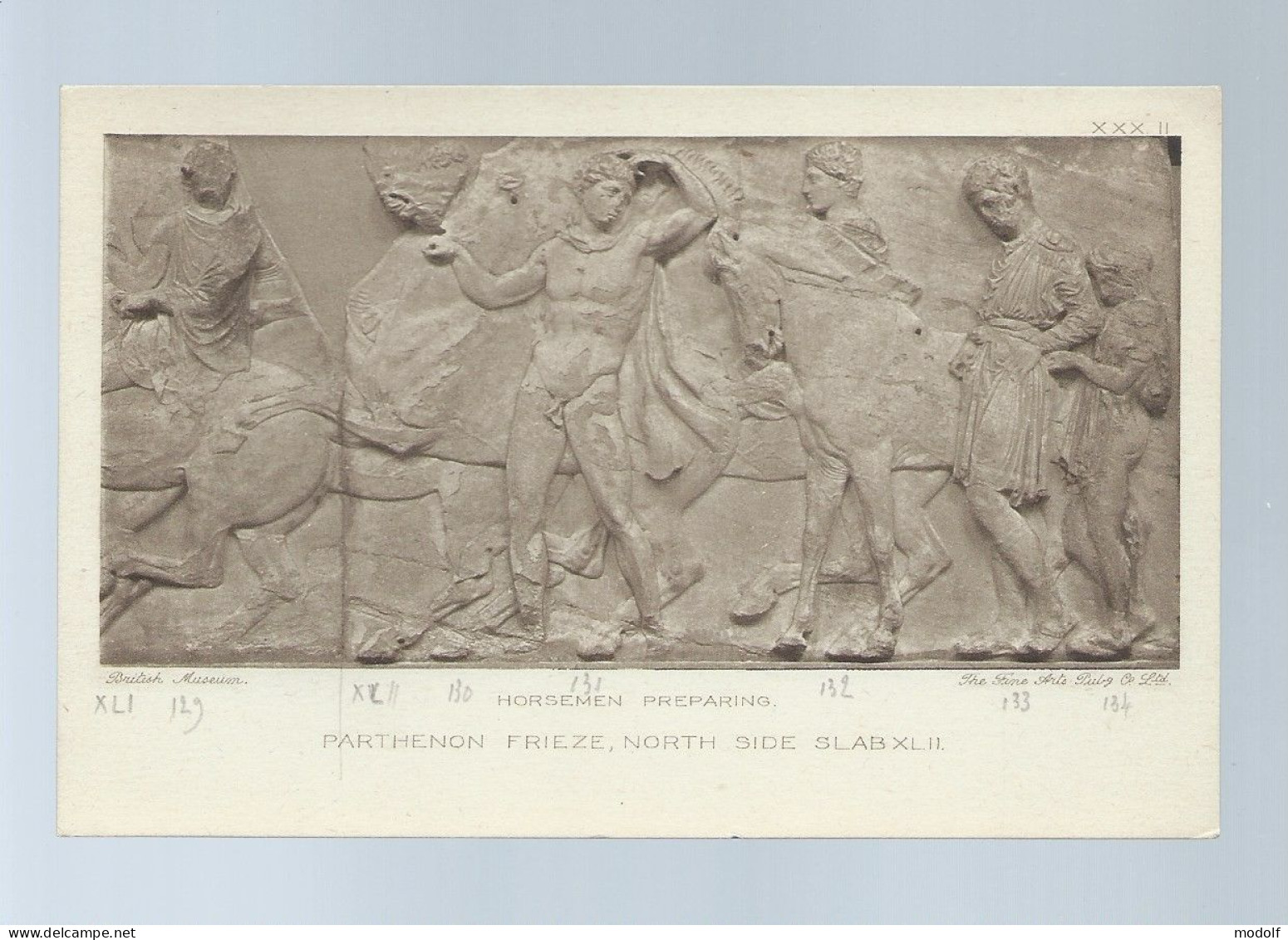 CPA - Arts - Sculptures - British Museum - Parthenon Frieze, North Side Slabs XI, II - Non Circulée - Sculpturen