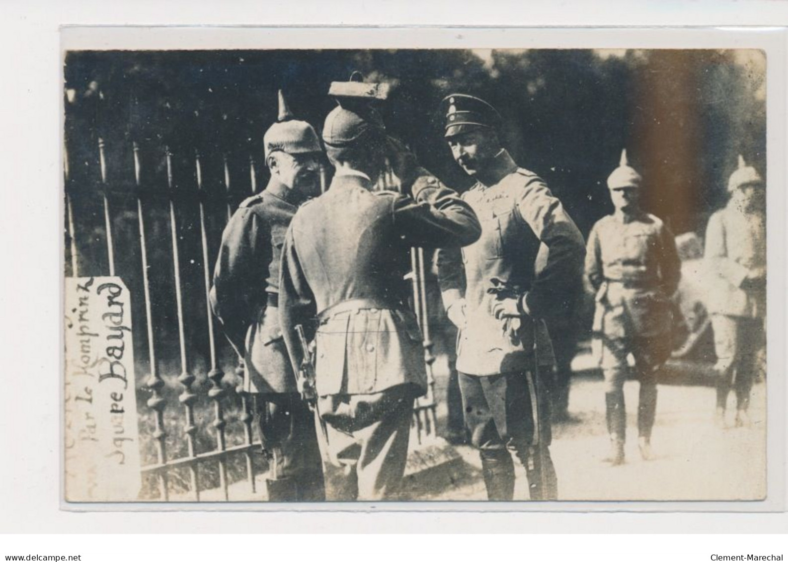 MEZIERES - Carte Photo - Militaires - Square Bayard - Très Bon état - Other & Unclassified