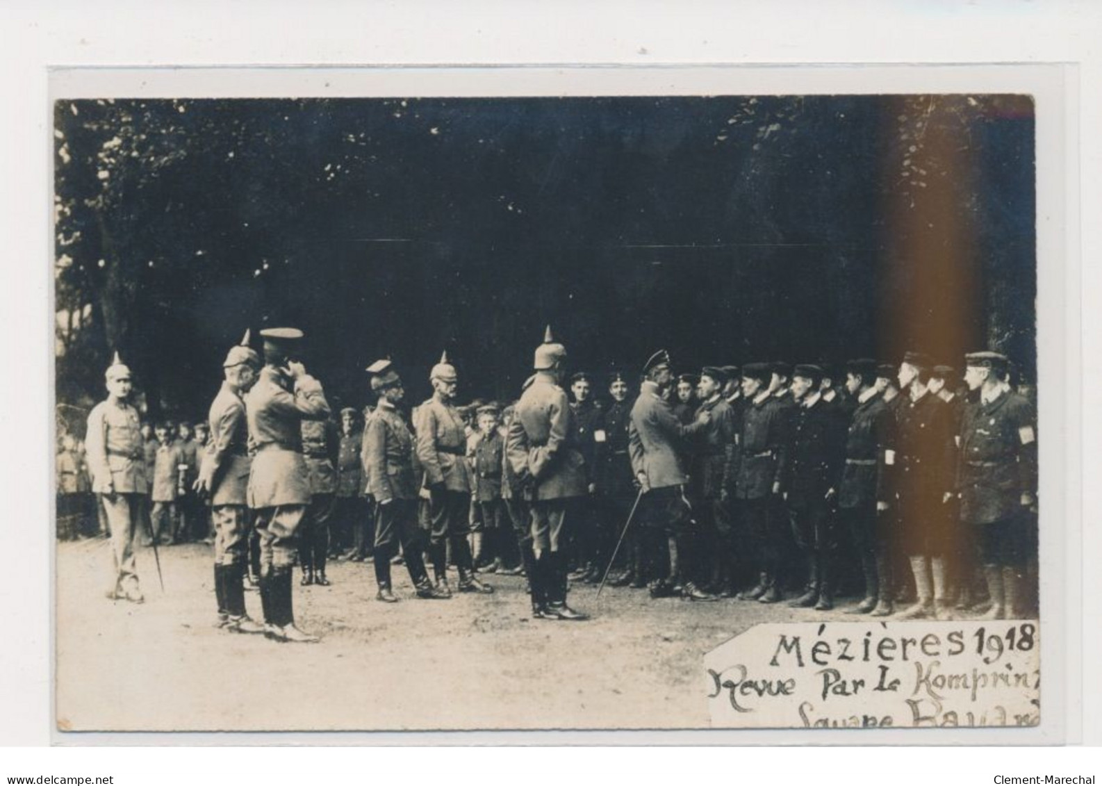 MEZIERES - Carte Photo - Militaires - Square Bayard - Très Bon état - Autres & Non Classés