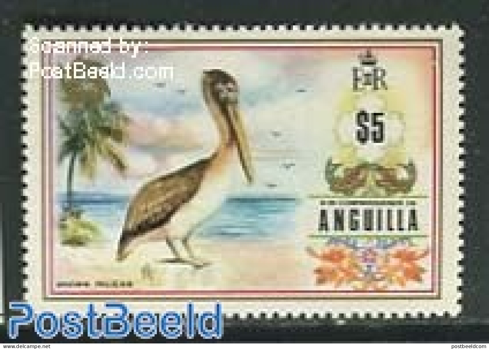 Anguilla 1972 5$, Stamp Out Of Set, Mint NH, Nature - Birds - Anguilla (1968-...)