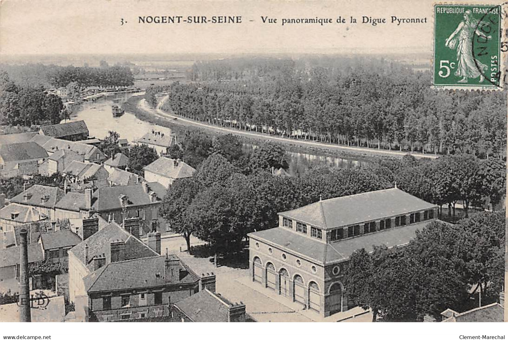 NOGENT SUR SEINE - Vue Panoramique De La Digue Pyronnet - Très Bon état - Nogent-sur-Seine