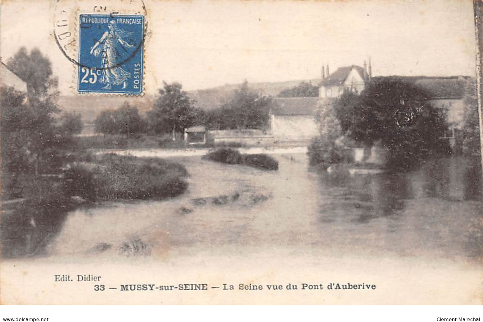 MUSSY SUR SEINE - La Seine Vue Du Pont D'Auberive - Très Bon état - Mussy-sur-Seine