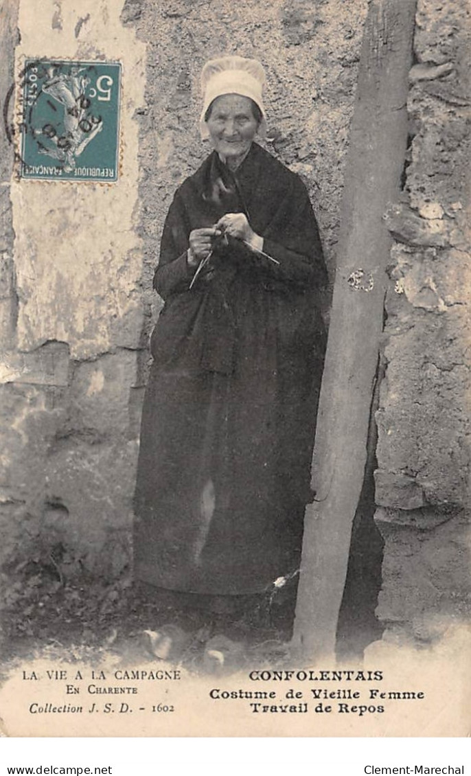 CONFOLENTAIS - Costume De Vieille Femme - Travail De Repos - Très Bon état - Confolens