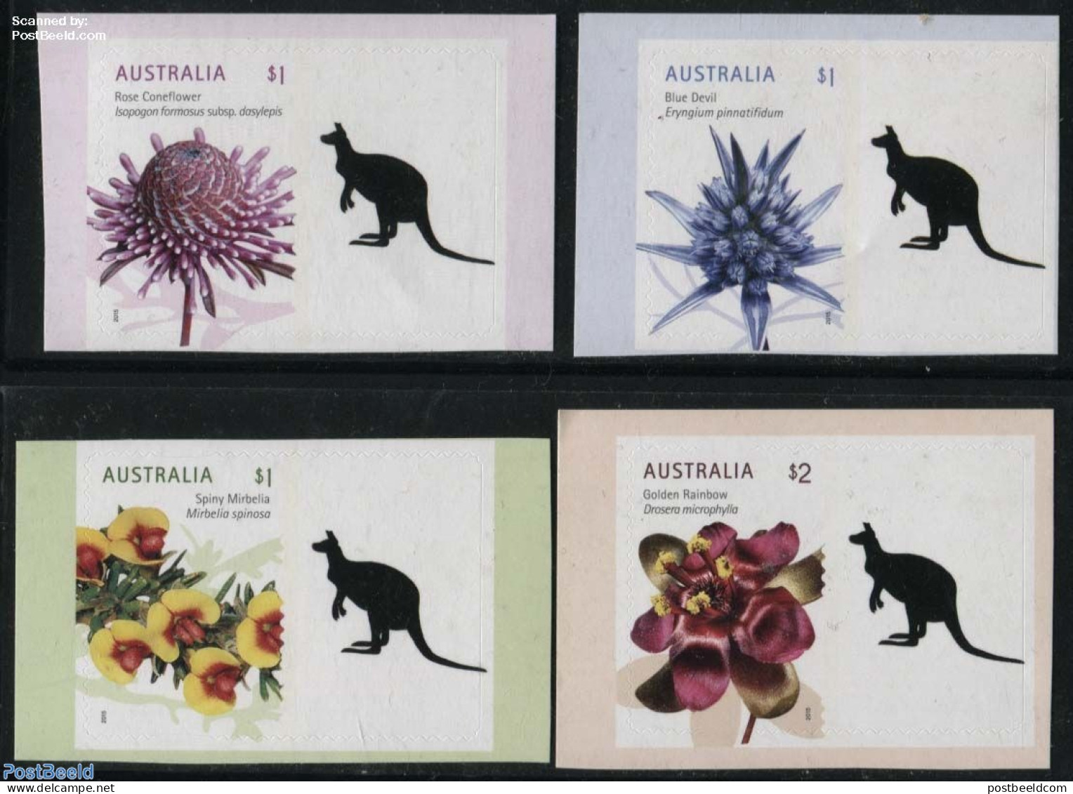 Australia 2015 Wild Flowers 4v S-a With Personal Tabs, Mint NH, Nature - Flowers & Plants - Ungebraucht