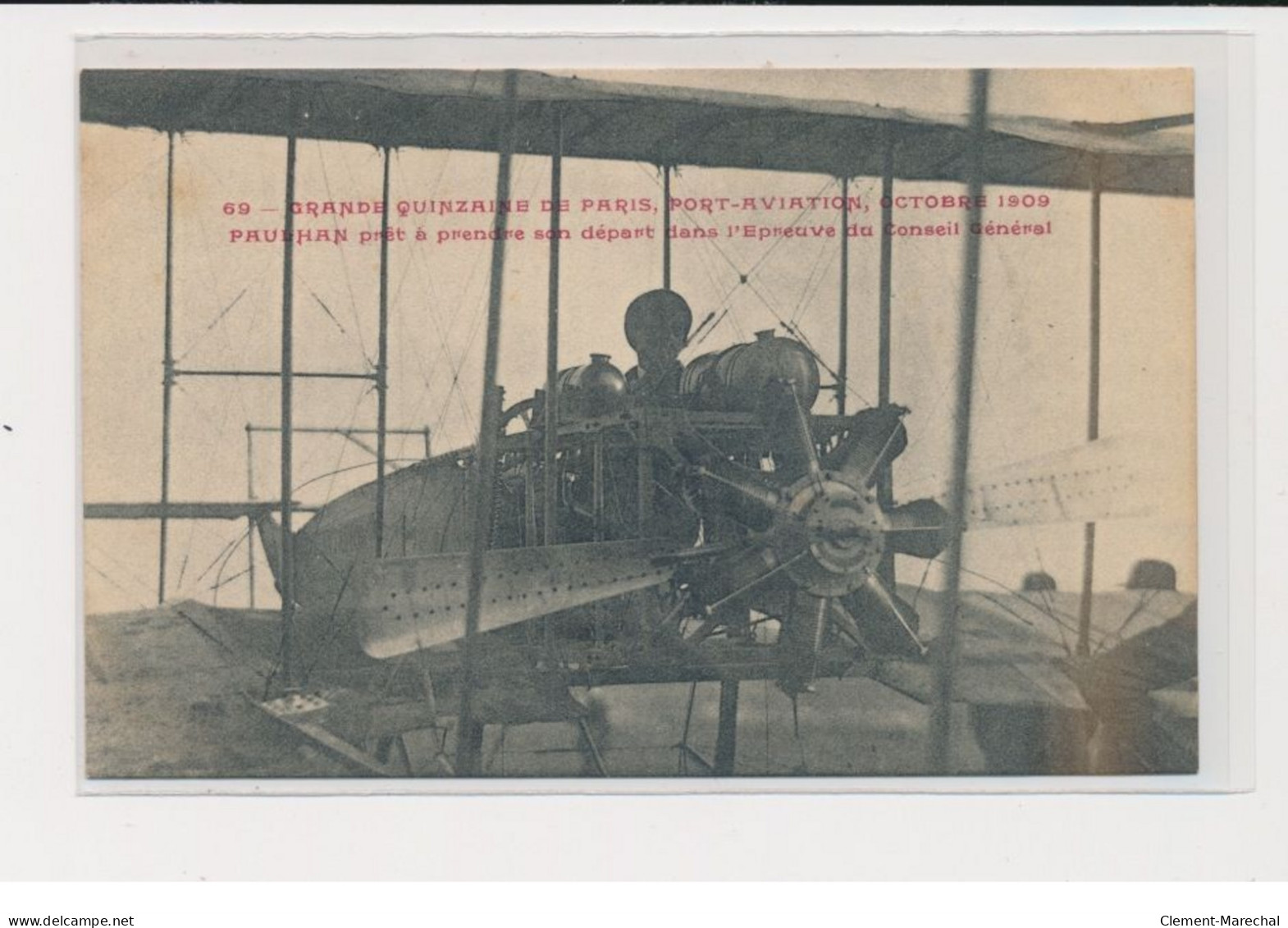 JUVISY - Port-Aviation - Grande Quinzaine De Paris 1909 - Paulhan Prêt à Prendre Son Départ - Très Bon état - Juvisy-sur-Orge