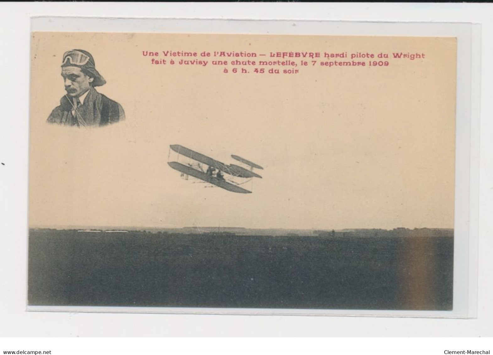 JUVISY - Port-Aviation - Une Victime De L'aviation - Lefebvre Hardi Pilote Du Wright - Chute Mortelle - 1909 - état - Juvisy-sur-Orge