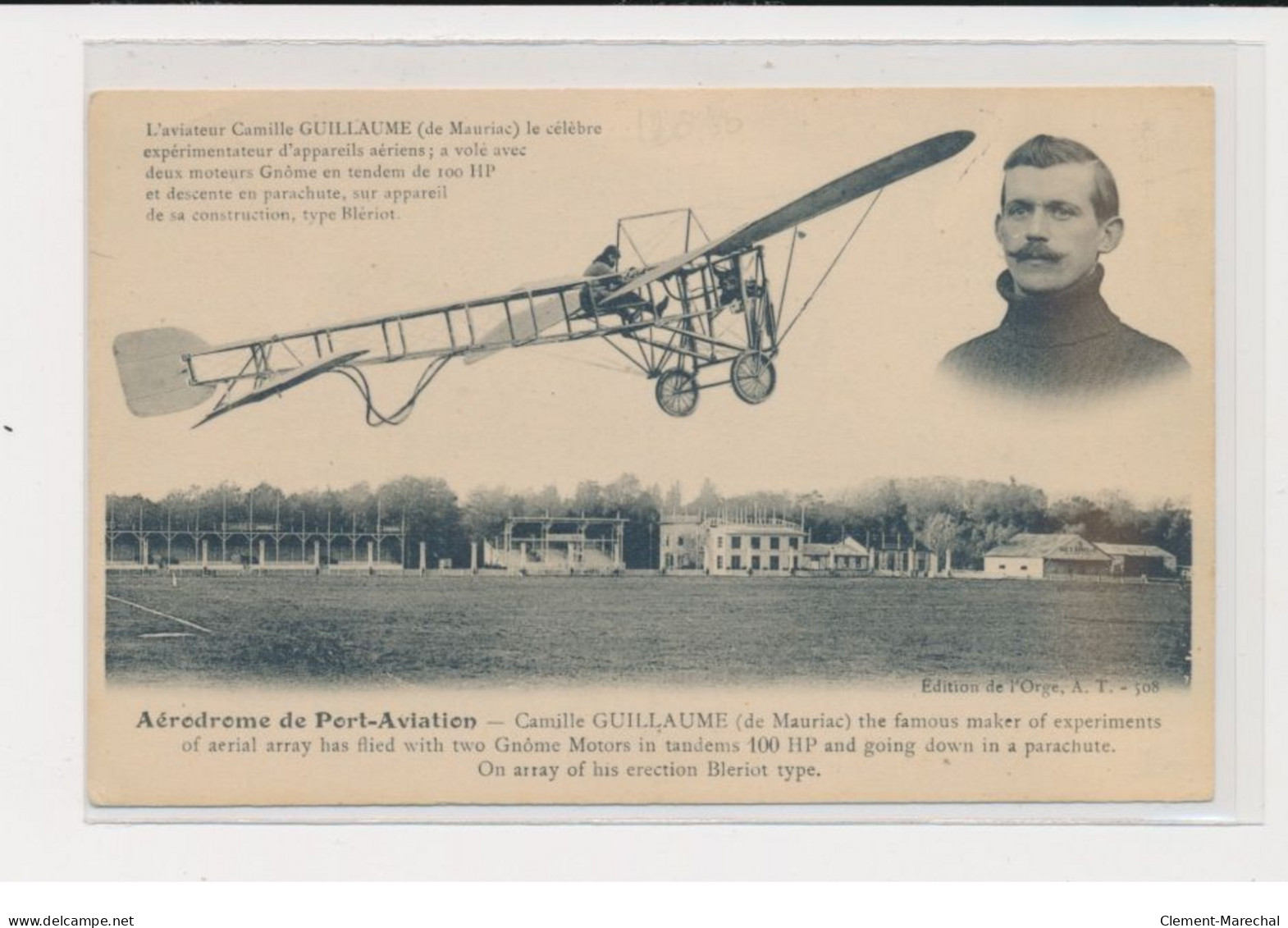 JUVISY - Port-Aviation - Camille Guillaume - Appareil De Sa Construction, Type Blériot - Très Bon état - Juvisy-sur-Orge