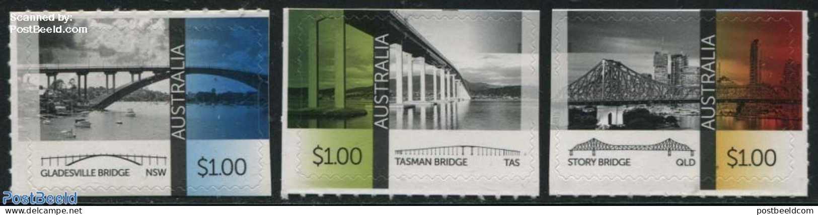Australia 2016 Bridges 3v S-a, Mint NH, Art - Bridges And Tunnels - Nuevos