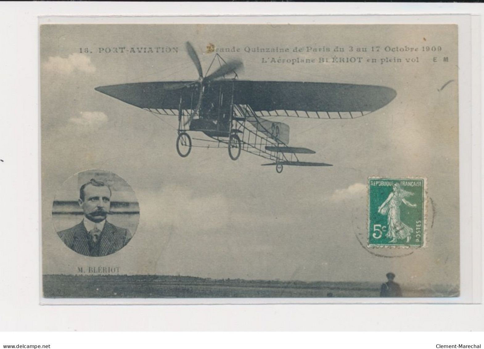 JUVISY - Port-Aviation - Grande Quinzaine De Paris 1909 - L'Aéroplane Blériot En Plein Vol - Très Bon état - Juvisy-sur-Orge