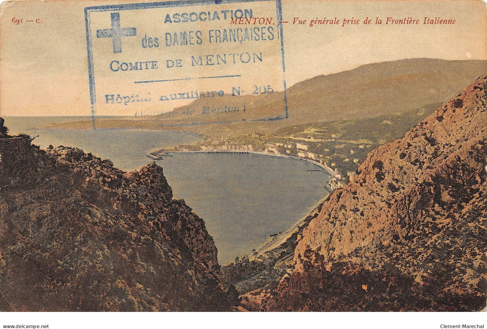 MENTON - Vue Générale Prise De La Fontière Italienne - Très Bon état - Menton