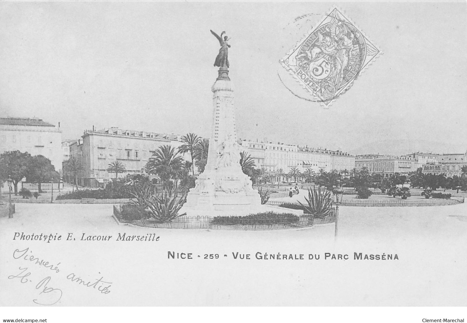 NICE - Vue Générale Du Parc Masséna - Très Bon état - Monuments