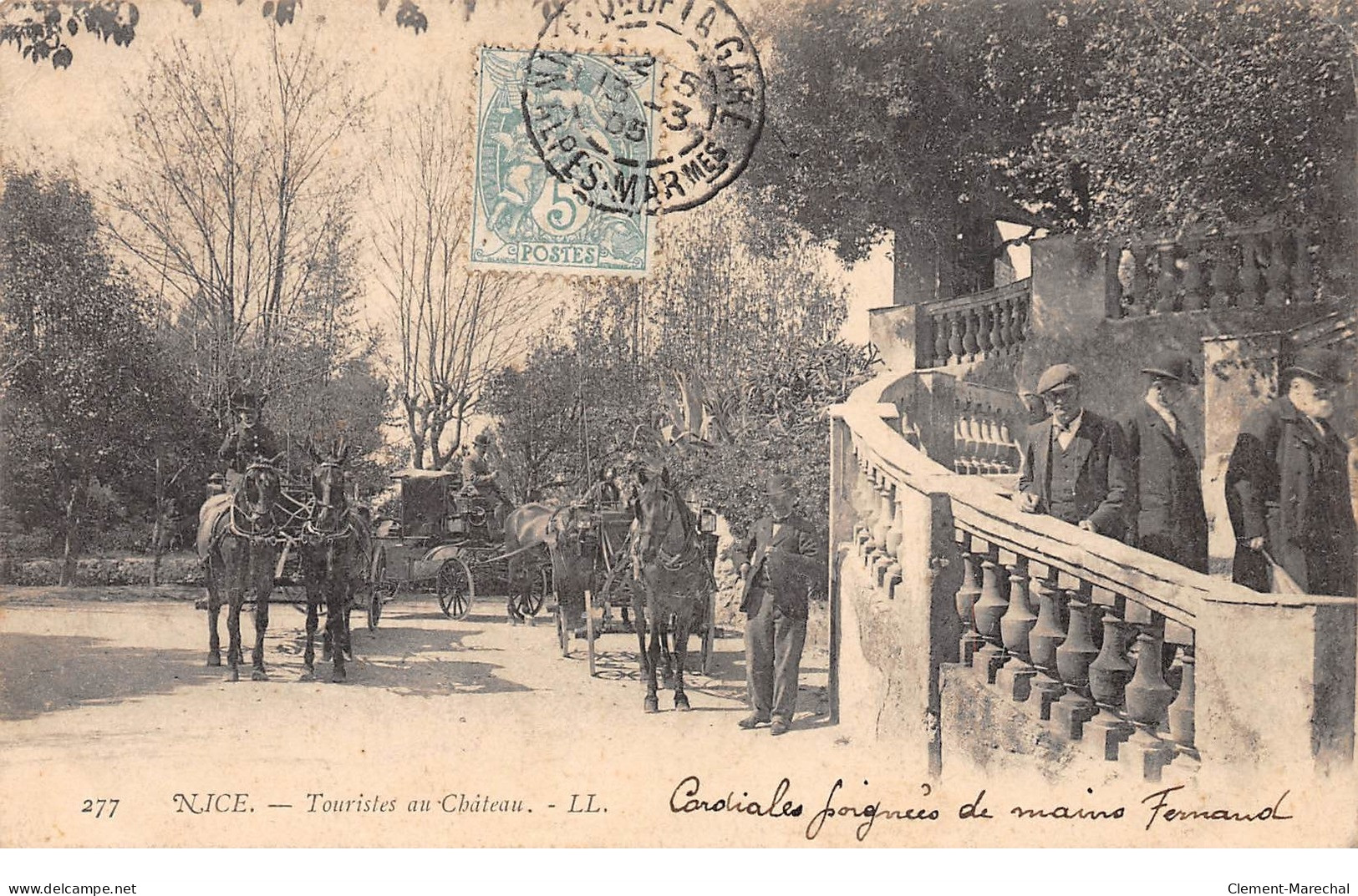 NICE - Touristes Au Chateau - Très Bon état - Monuments