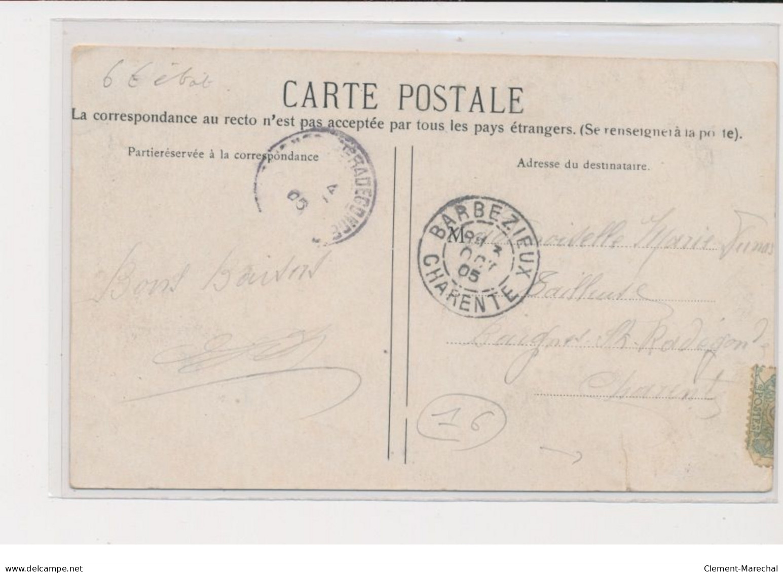 BARBEZIEUX - Souvenir Des Fêtes De Baignes 1er Octobre 1905 - E. Clémentel - E. Barrias - G. Gérald - état - Autres & Non Classés