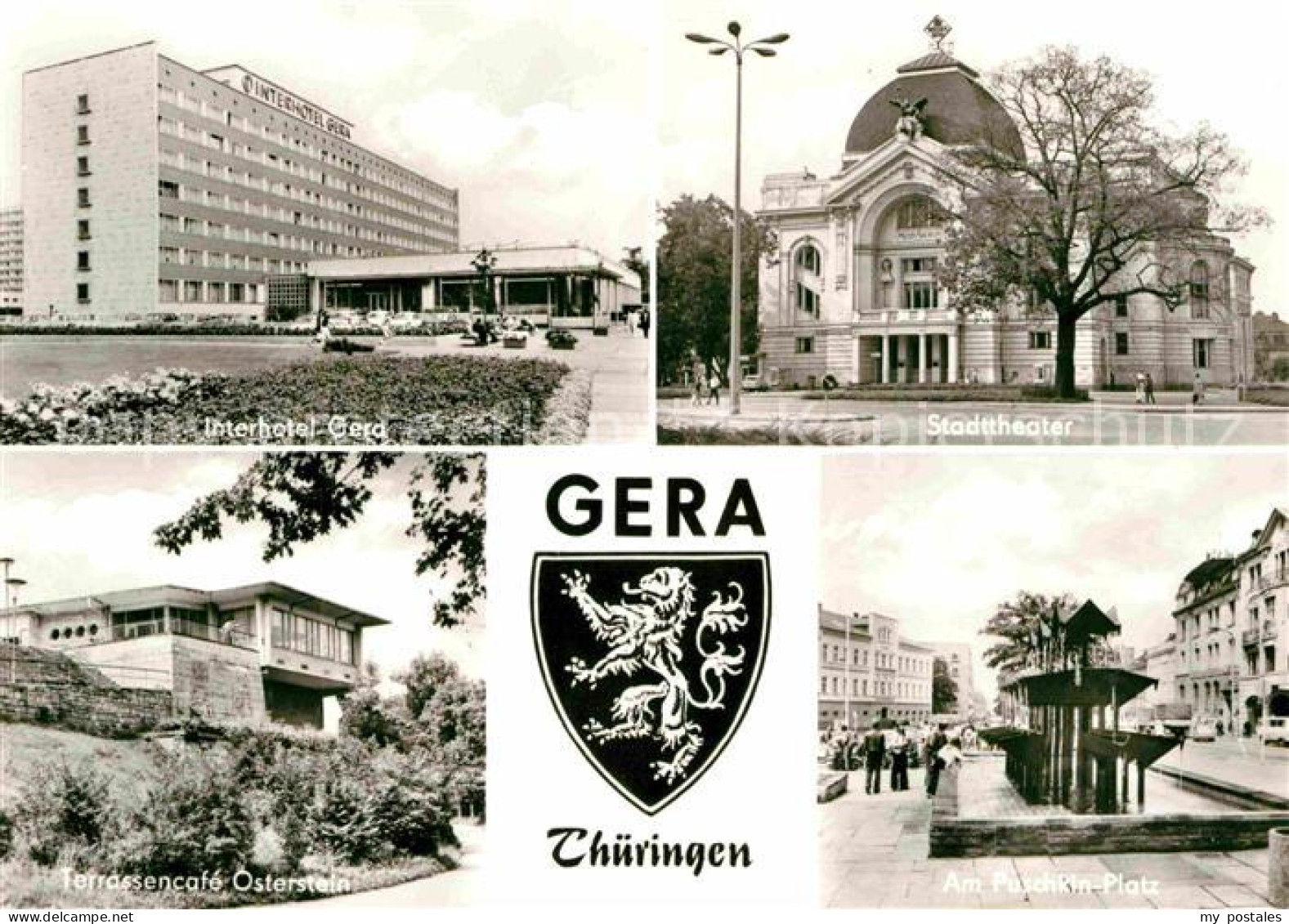 72637074 Gera Interhotel TerrassenCafe Puschkin Platz Stadttheater Gera - Gera