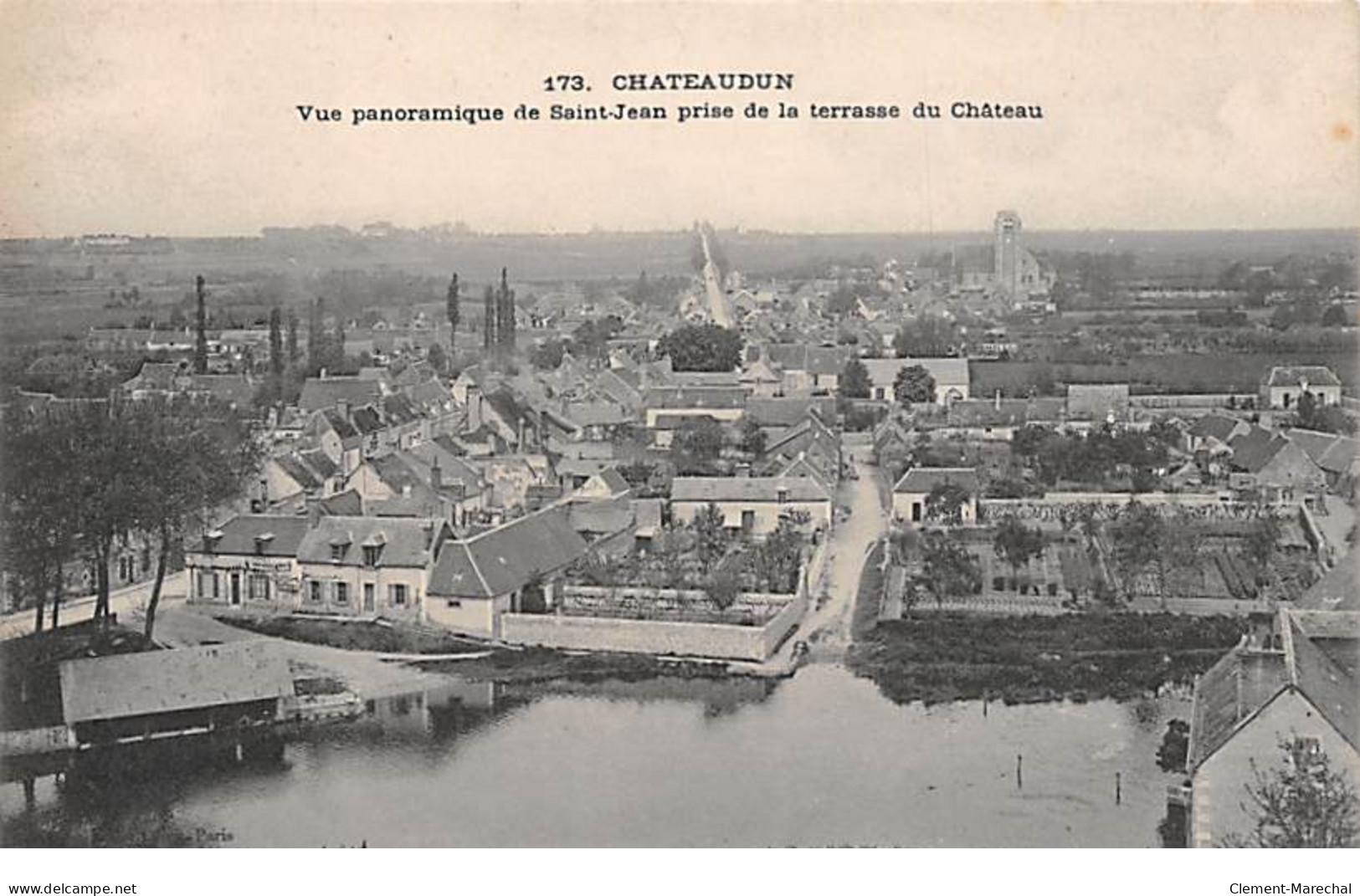 CHATEAUDUN - Vue Panoramique De Saint Jean Prise De La Terrasse Du Château - Très Bon état - Chateaudun