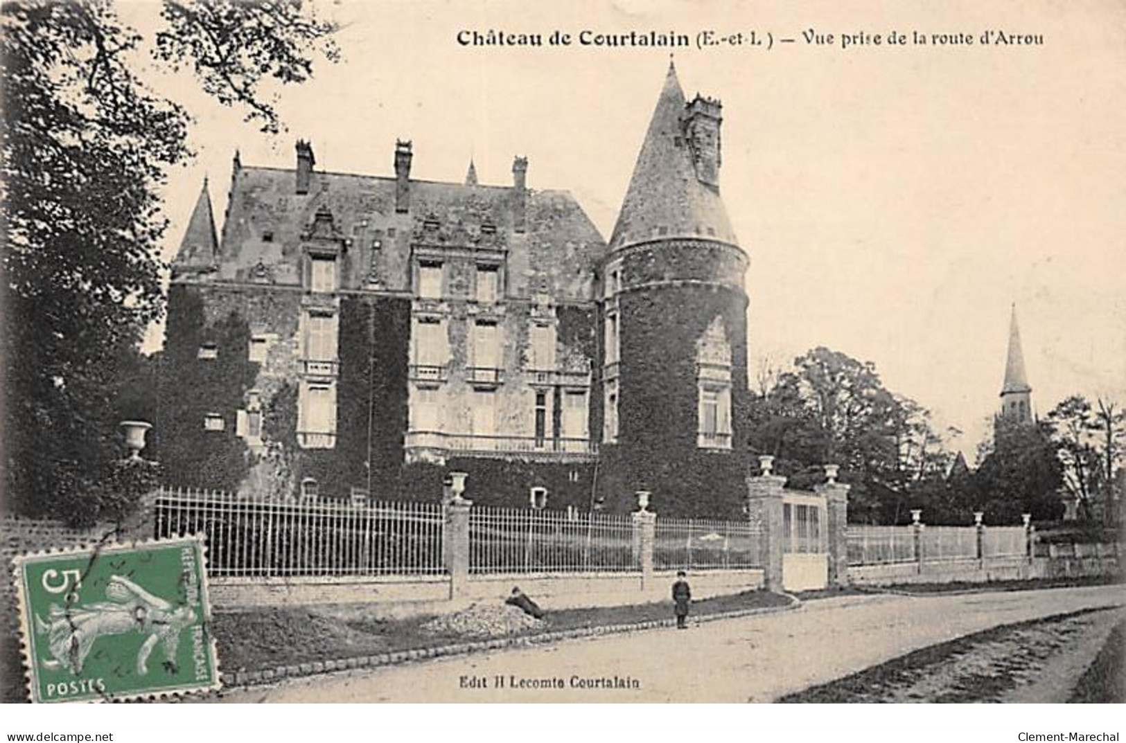 Château De COURTALAIN - Vue Prise De La Route D'Arrou - Très Bon état - Courtalain