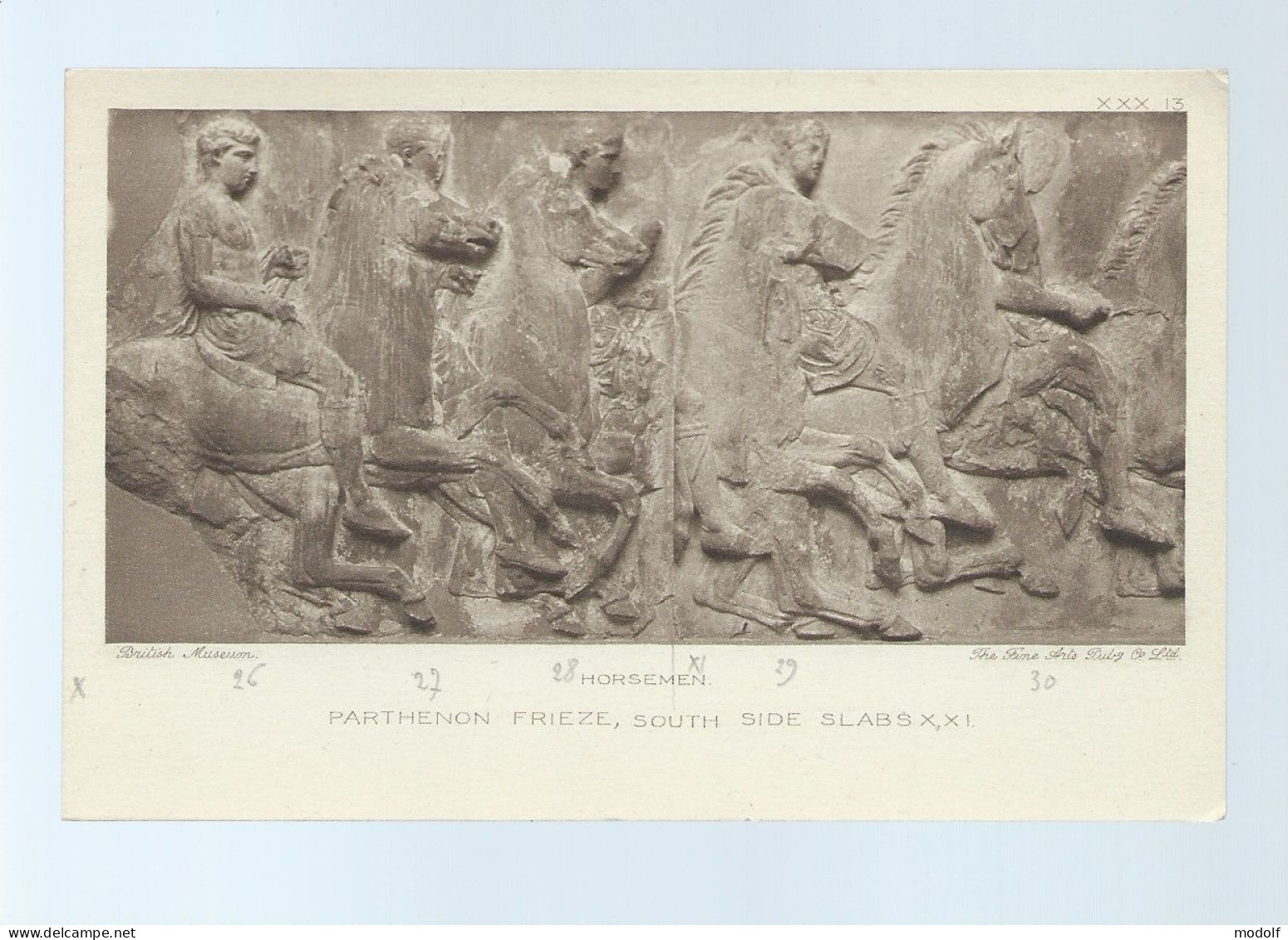 CPA - Arts - Sculptures - British Museum - Parthenon Frieze, South Side Slabs X,XI - Non Circulée - Sculptures