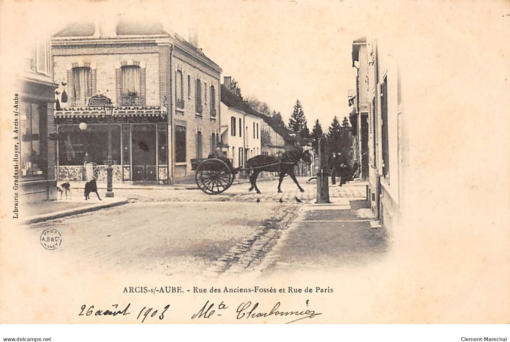 ARCIS SUR AUBE - Rue Des Anciens Fossés Et Rue De Paris - Très Bon état - Arcis Sur Aube