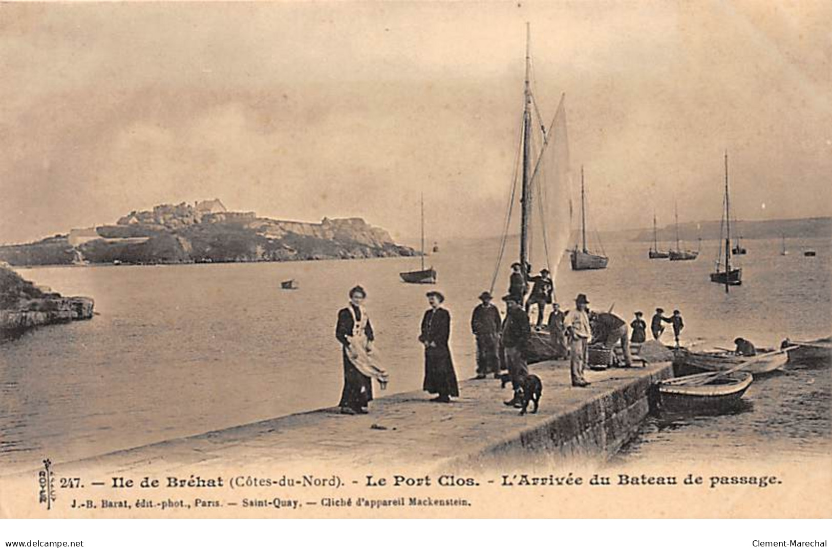 ILE DE BREHAT - Le Port Clos - L'Arrivée Du Bateau De Passage - Très Bon état - Ile De Bréhat