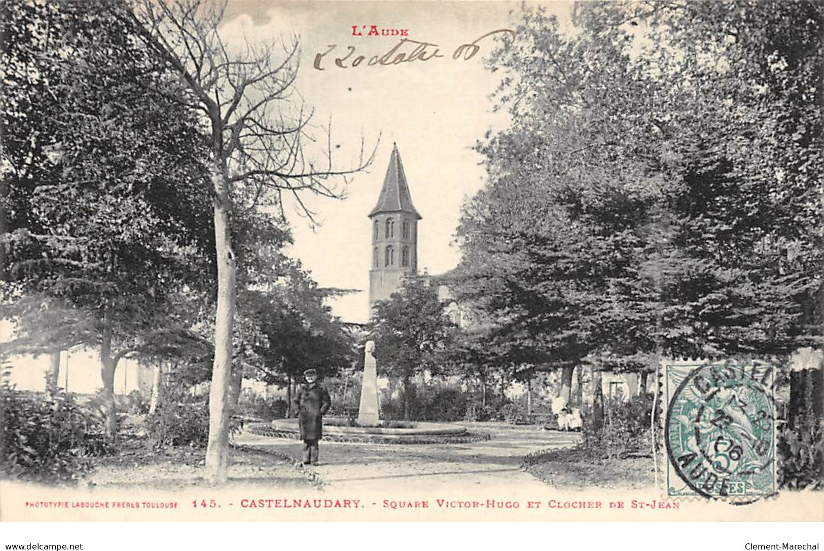 CASTELNAUDARY - Square Victor Hugo Et Clocher De Saint Jean - Très Bon état - Castelnaudary