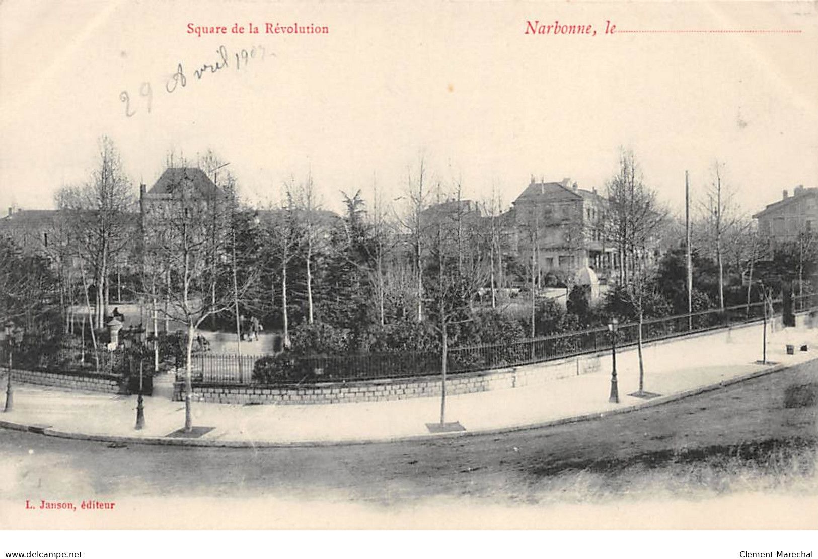 NARBONNE - Square De La Révolution - Très Bon état - Narbonne