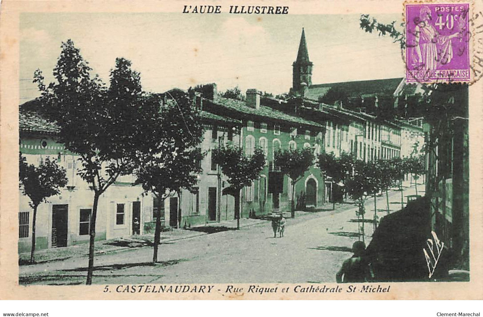 CASTELNAUDARY - Rue Riquet Et Cathédrale Saint Michel - Très Bon état - Castelnaudary