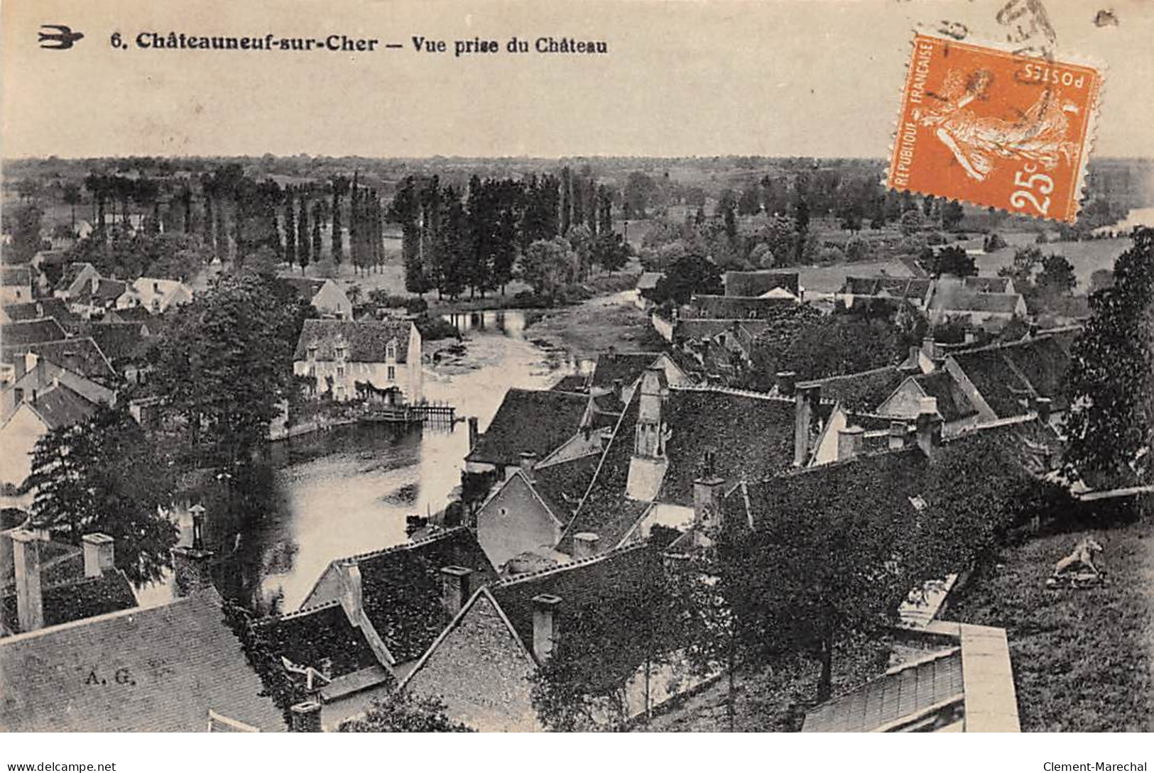 CHATEAUNEUF SUR CHER - Vue Prise Du Château - Très Bon état - Chateauneuf Sur Cher