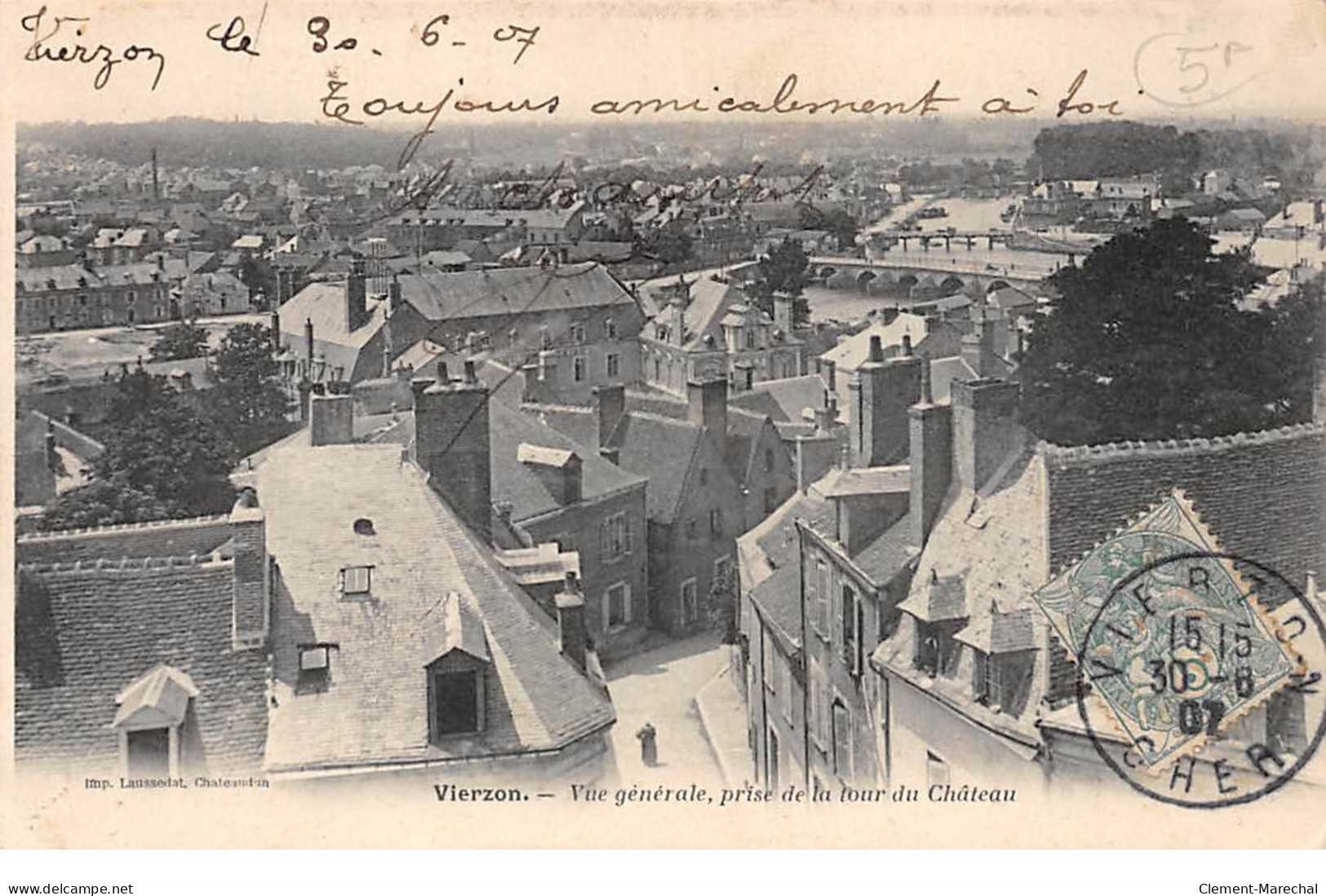 VIERZON - Vue Générale Prise De La Tour Du Château - Très Bon état - Vierzon