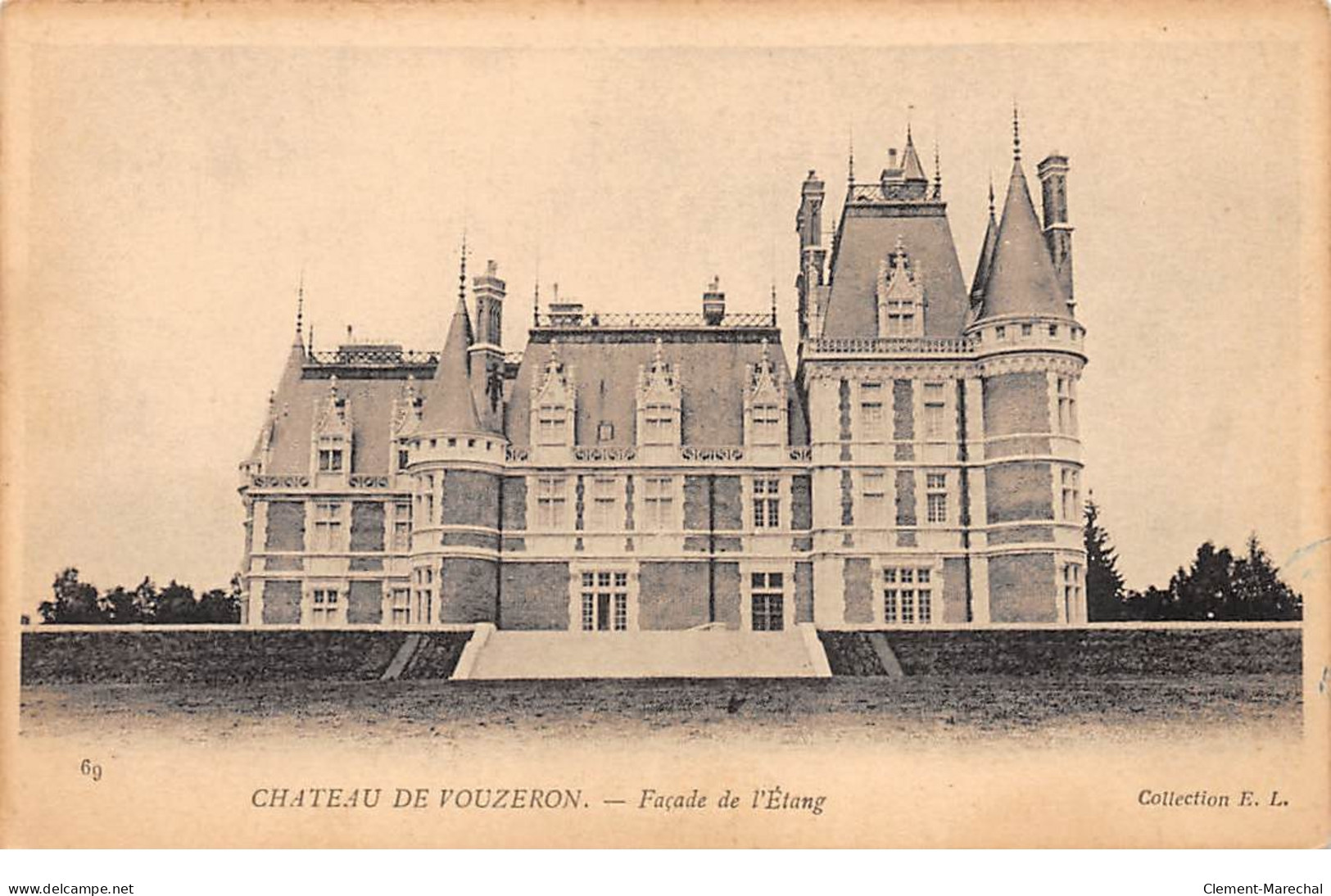 Château De VOUZERON - Façade De L'Etang - Très Bon état - Vouzeron