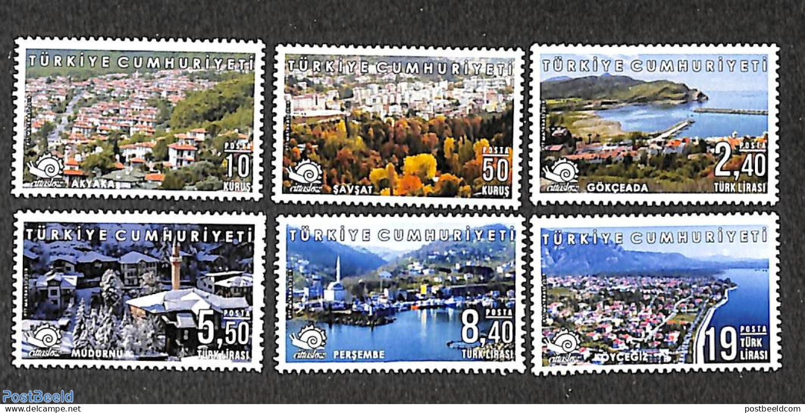 Türkiye 2019 Definitives, City Views 6v, Mint NH - Sonstige & Ohne Zuordnung