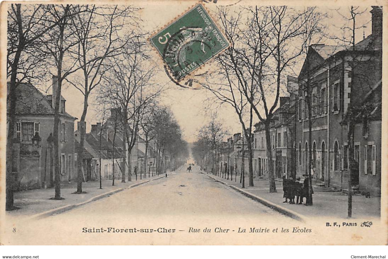 SAINT FLORENT SUR CHER - Rue Du Cher - La Mairie Et Les Ecoles - Très Bon état - Saint-Florent-sur-Cher