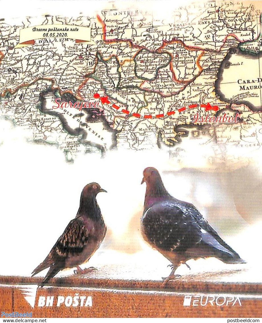 Bosnia Herzegovina 2020 Europa, Old Postal Roads Booklet, Mint NH, History - Nature - Europa (cept) - Birds - Post - S.. - Post
