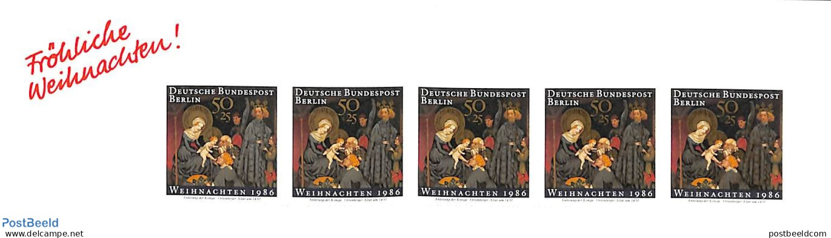 Germany, Berlin 1986 Christmas Booklet, Mint NH, Religion - Christmas - Stamp Booklets - Ungebraucht