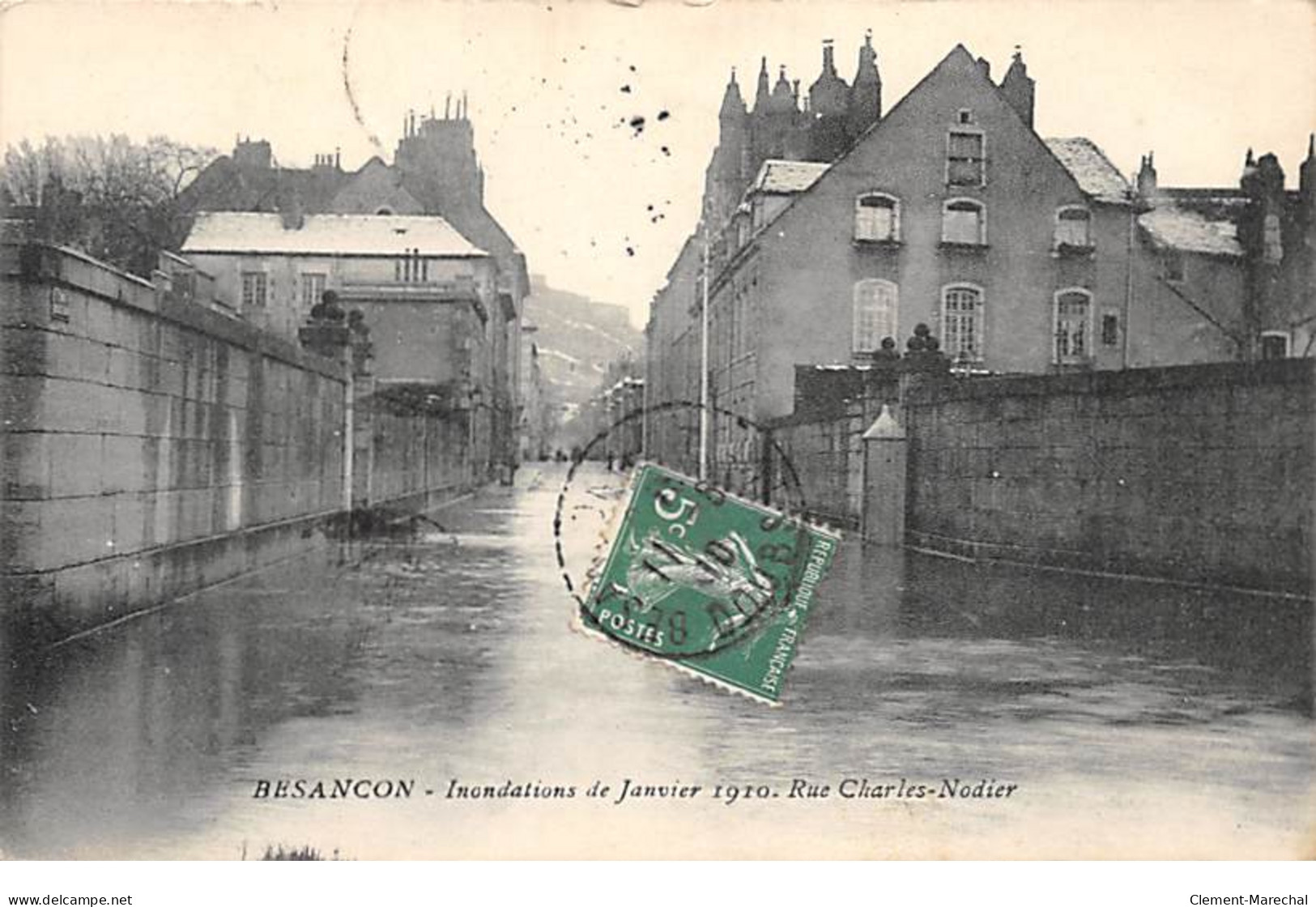 BESANCON - Inondations 1910 - Rue Charles Nodier - Très Bon état - Besancon