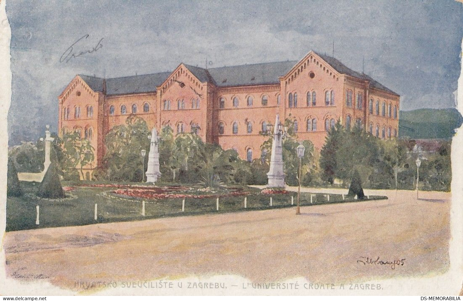 Zagreb - Sveučilište , University 1906 - Croazia