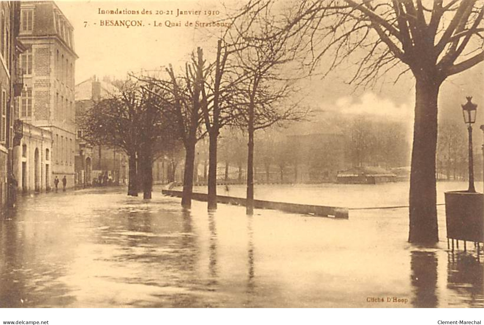 BESANCON - Inondations Des 20 21 Janvier 1910 - Le Quai De Strasbourg - Très Bon état - Besancon