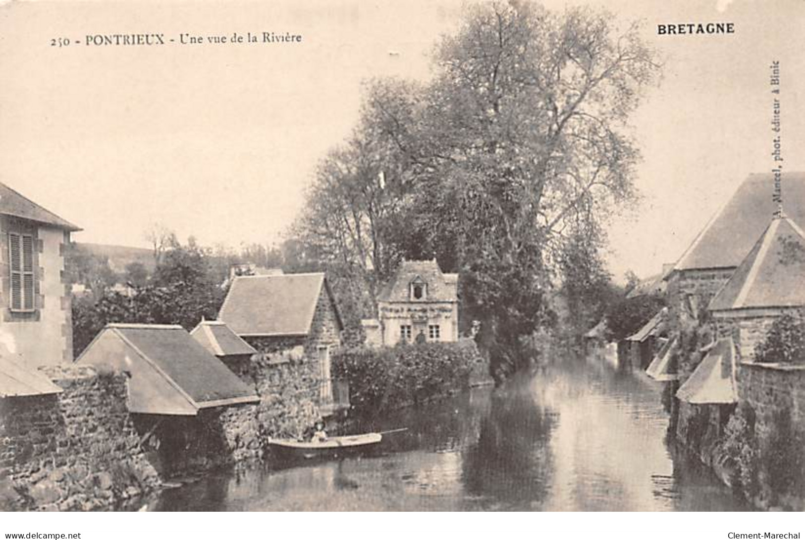 PONTRIEUX - Une Vue De La Rivière - Très Bon état - Pontrieux