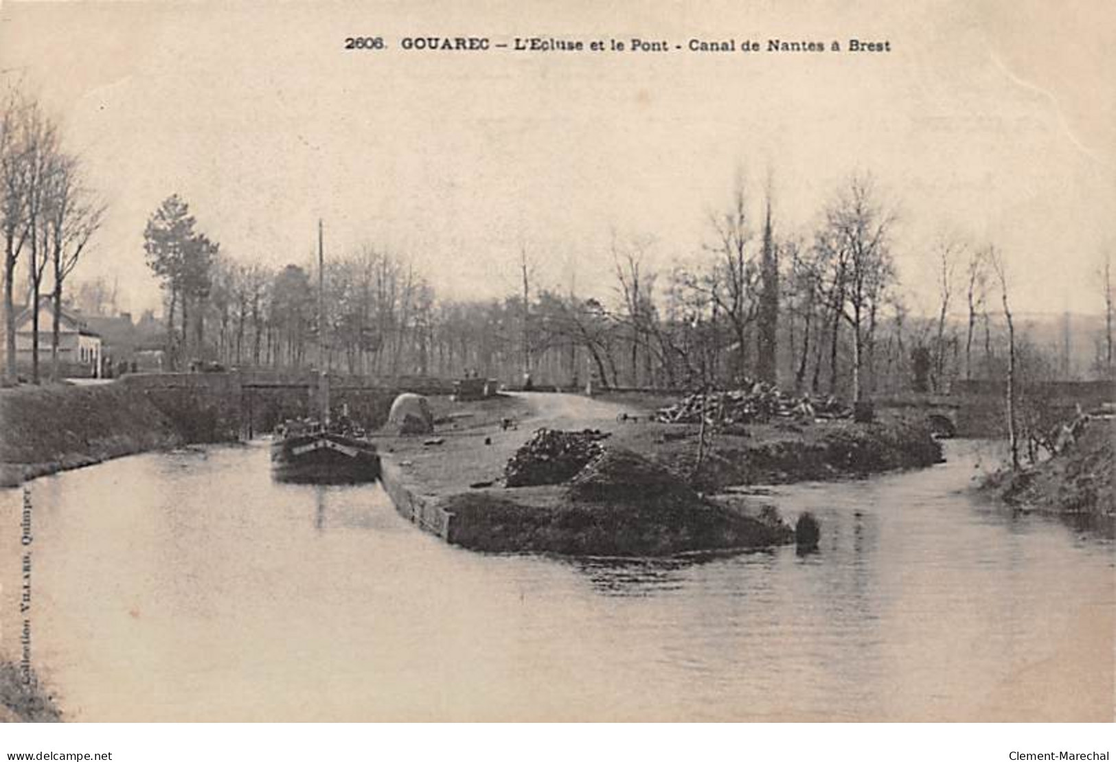 GOUAREC - L'Ecluse Et Le Pont - Canal De Nantes à Brest - Très Bon état - Gouarec