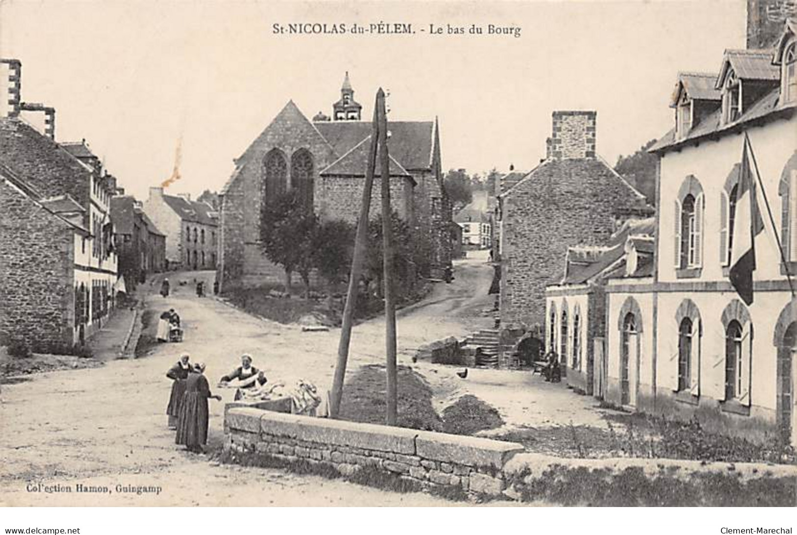 SAINT NICOLAS DU PELEM - Le Bas Du Bourg - Très Bon état - Saint-Nicolas-du-Pélem