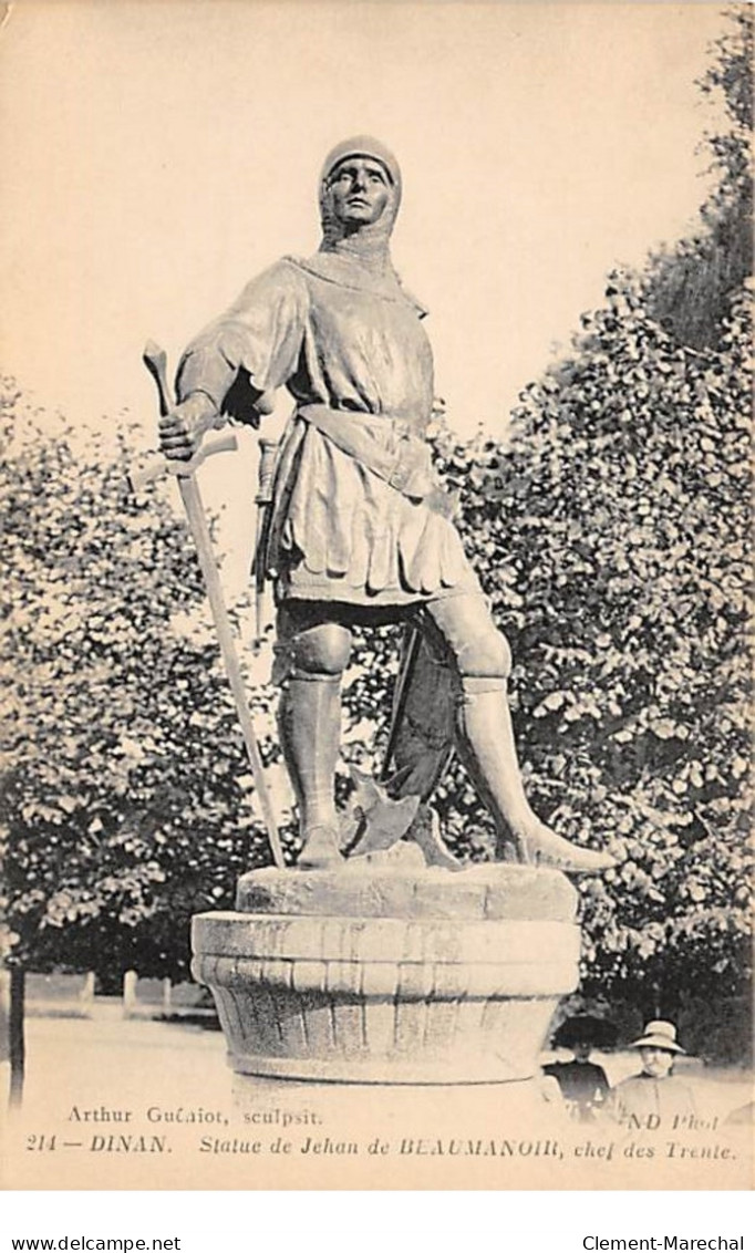 DINAN - Statue De Jehan De Beaumanoir, Chef Des Trente - Très Bon état - Dinan