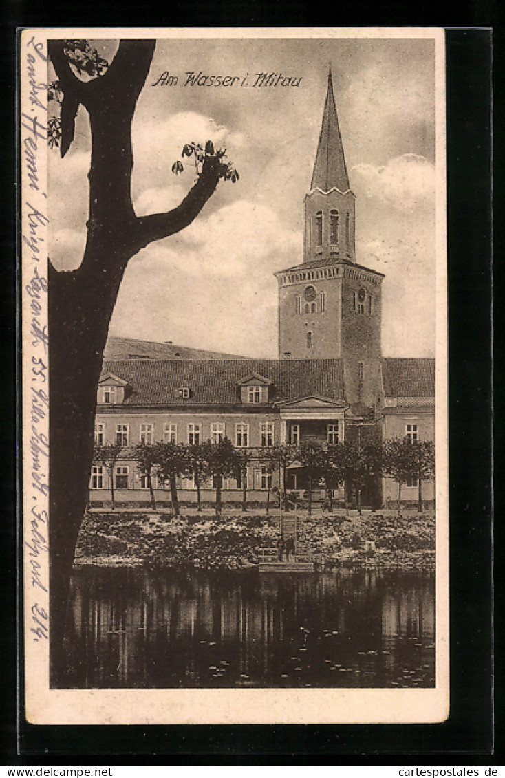 AK Mitau, Blick Vom Wasser Zum Kirchturm  - Lettland