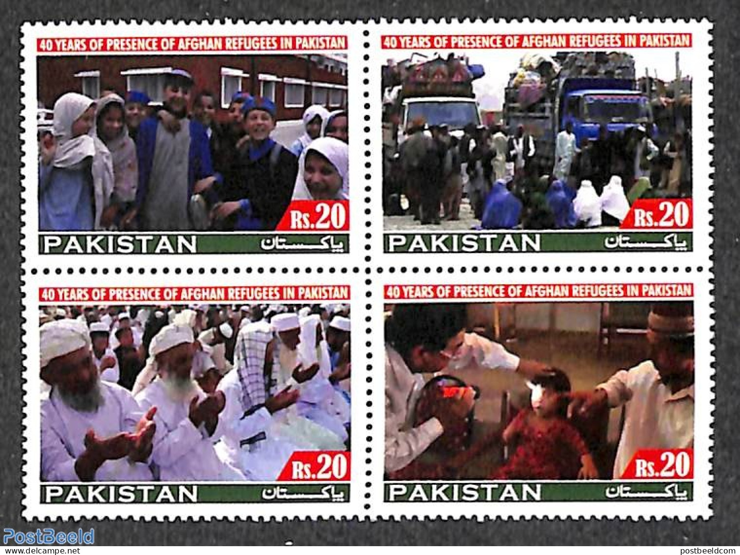 Pakistan 2020 40 Years Afghan Refugees 4v [+], Mint NH, History - Refugees - Vluchtelingen