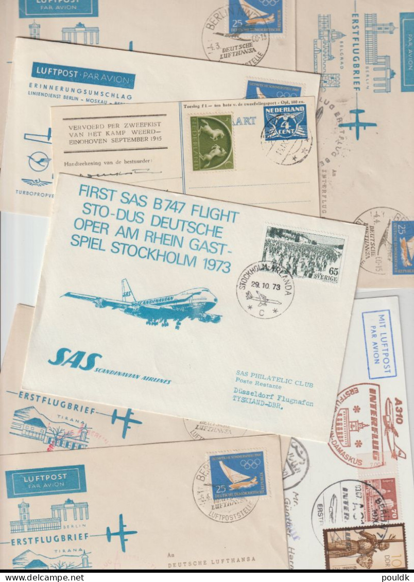 50 Covers With Airlines As A Theme, Either Stamps Or Postmarks. Postal Weight 0,255 Kg. Please Read Sales Conditions Und - Avions
