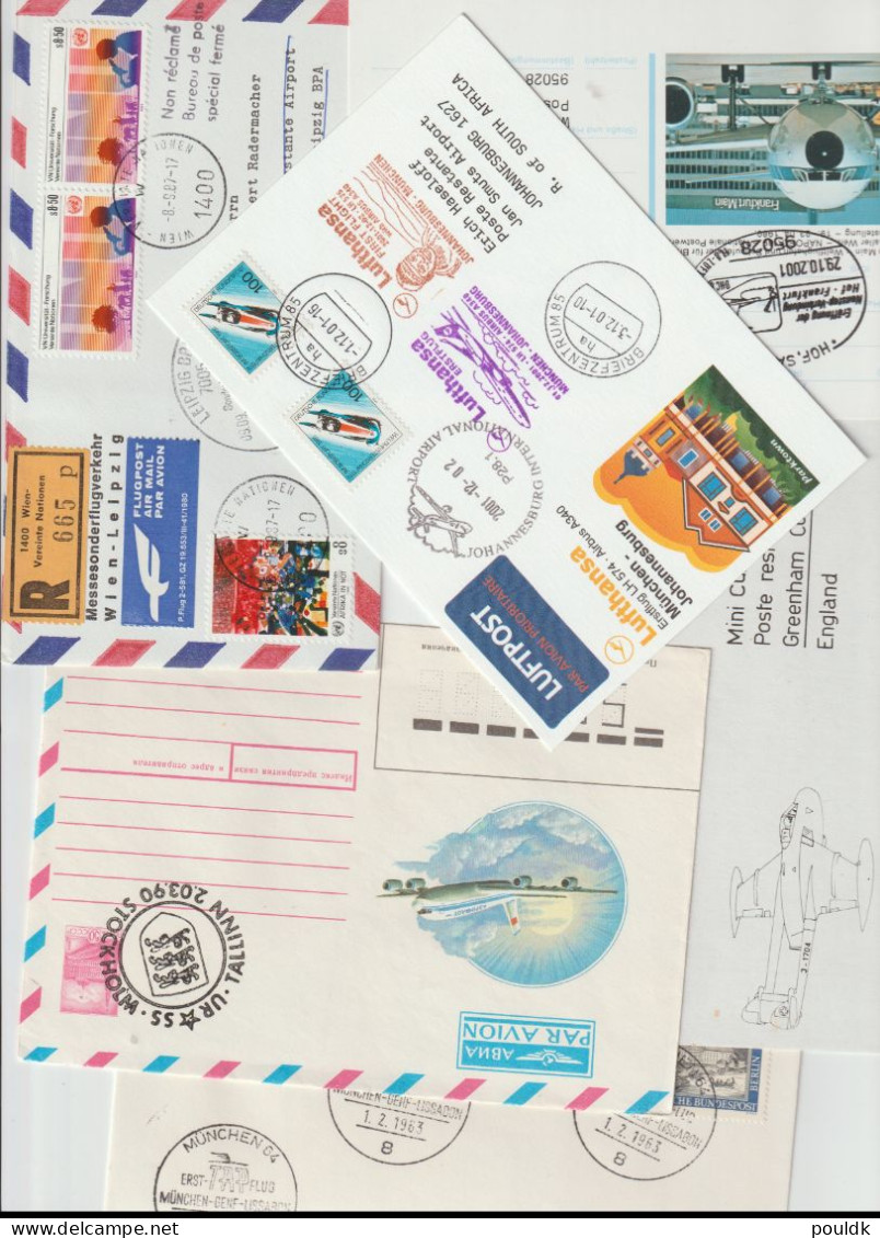 50 Covers With Airlines As A Theme, Either Stamps Or Postmarks. Postal Weight 0,255 Kg. Please Read Sales Conditions Und - Avions