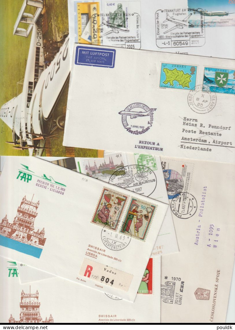 50 Covers With Airlines As A Theme, Either Stamps Or Postmarks. Postal Weight 0,255 Kg. Please Read Sales Conditions Und - Avions