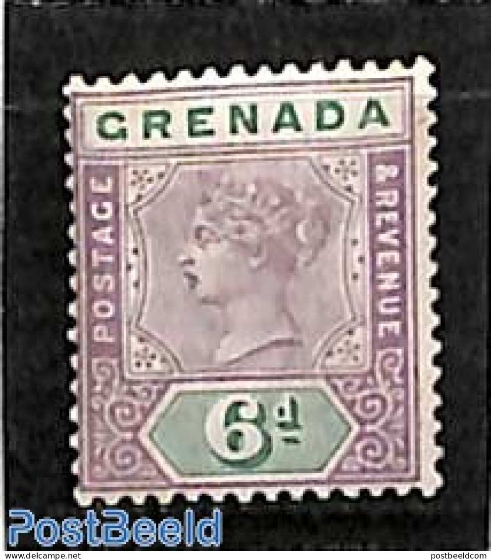 Grenada 1895 6d, Stamp Out Of Set, Unused (hinged) - Autres & Non Classés