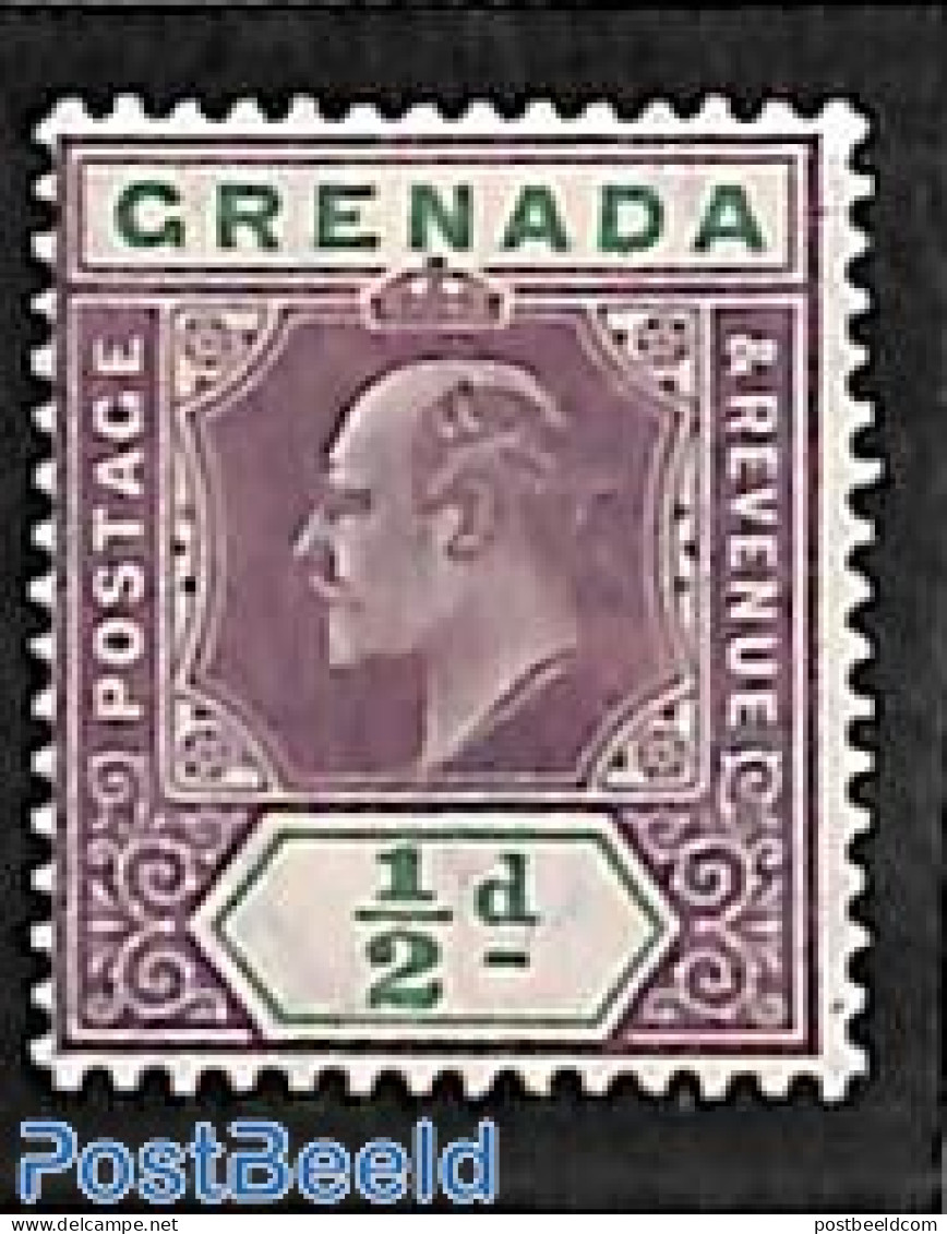 Grenada 1904 1/2d, WM Mult. Crown-CA, Stamp Out Of Set, Unused (hinged) - Andere & Zonder Classificatie