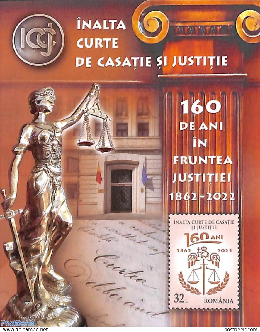Romania 2022 High Court S/s, Mint NH, Various - Justice - Unused Stamps