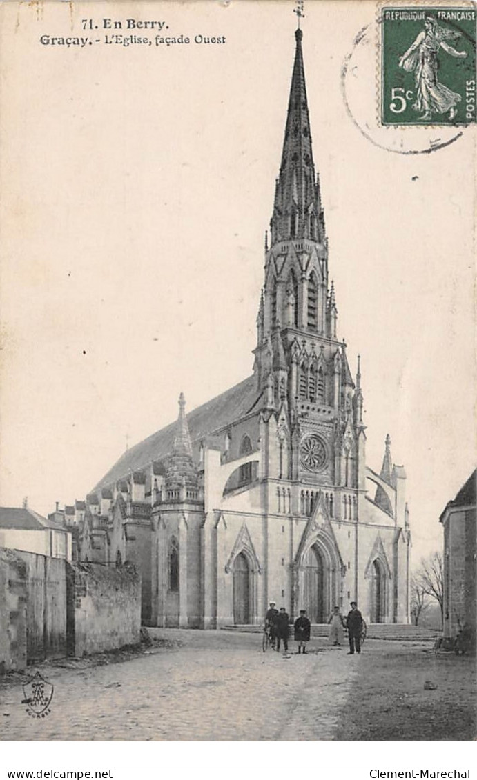 GRACAY - L'Eglise, Façade Ouest - Très Bon état - Graçay